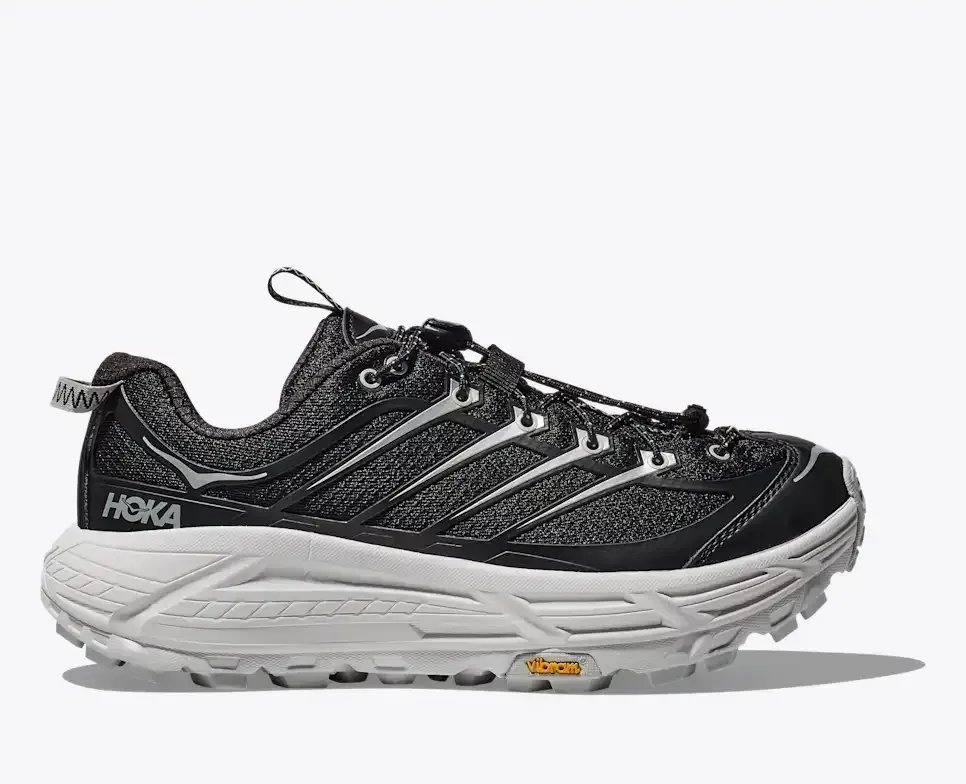 HOKA Mafate Three2 Black Cosmic Grey Media front view