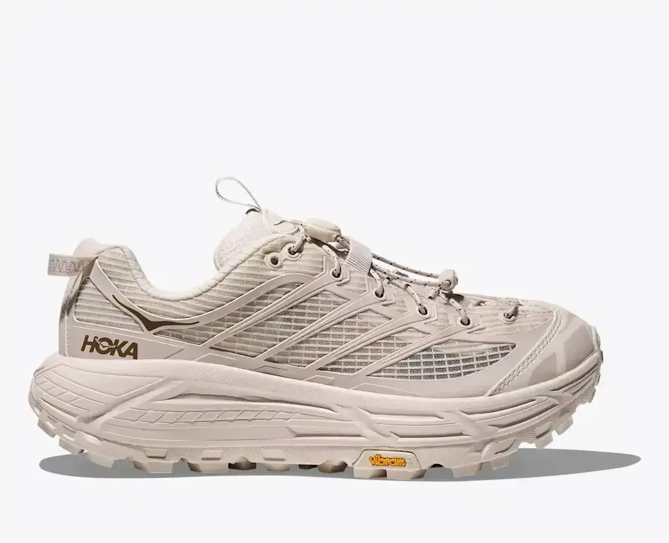 HOKA Mafate Three2 Rose Cream Stucco Media front view