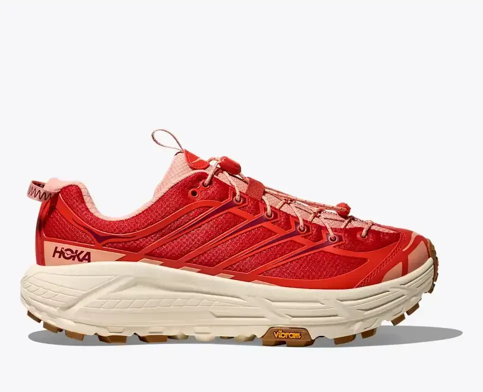HOKA Mafate Three2 Tomato Vermillion Media front view