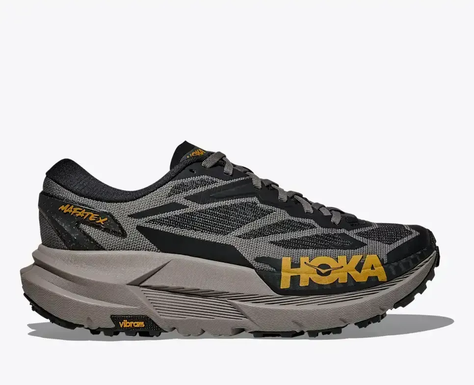 HOKA Mafate X Black Cement Media front view