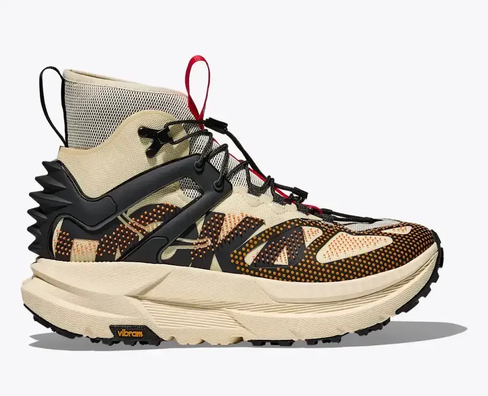 HOKA Mafate X Hike Vintage Gelb Schwarz Media front view