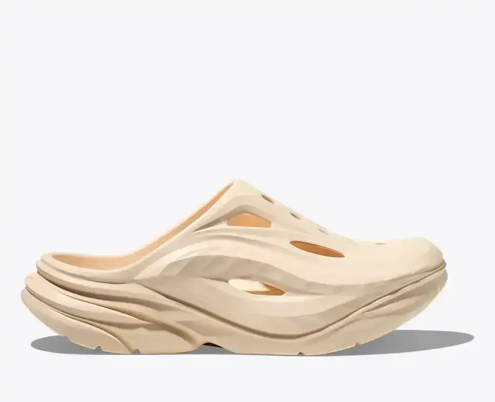 HOKA Ora Recovery Mule Vanille Media front view