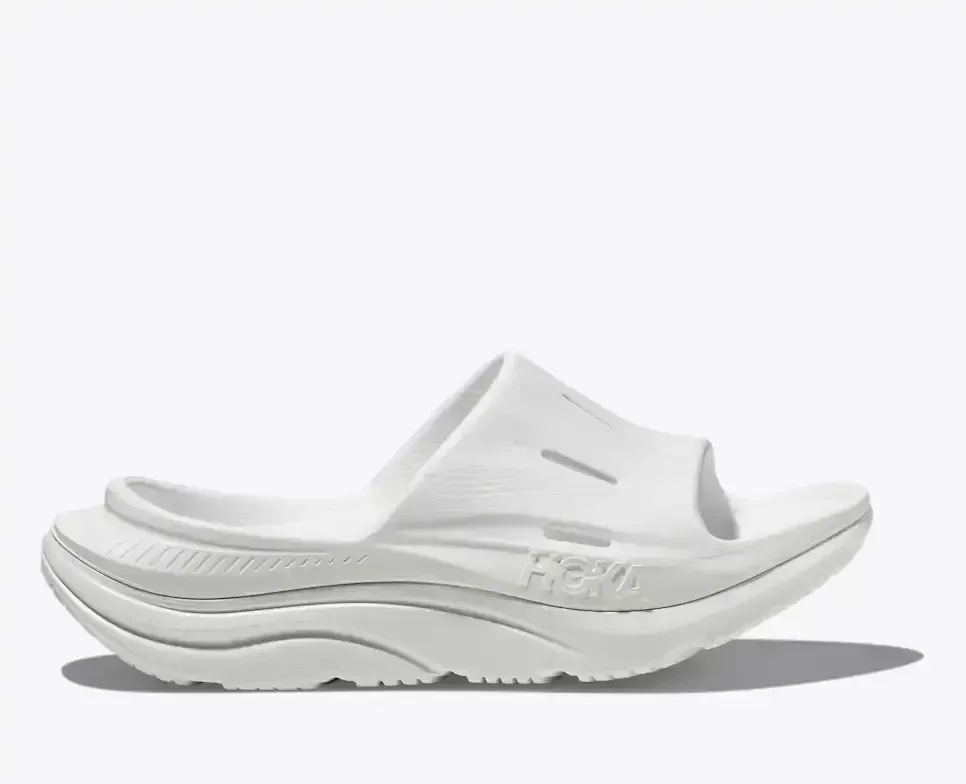 HOKA ORA Recovery Slide 3 Weiß Media front view