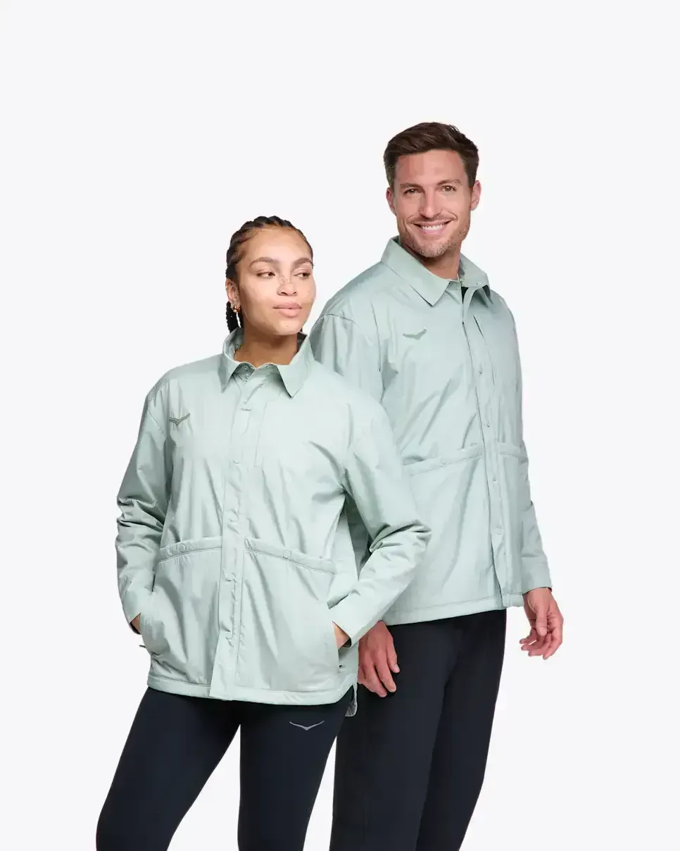 HOKA Outtrail Hemdjacke Aloe Vera Media front view