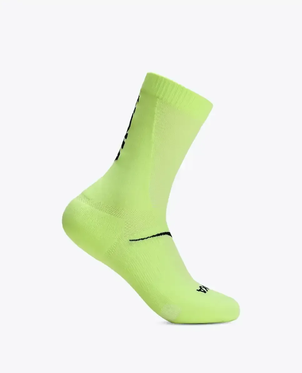 HOKA Race Day Crew Socke Neon Yuzu Media front view