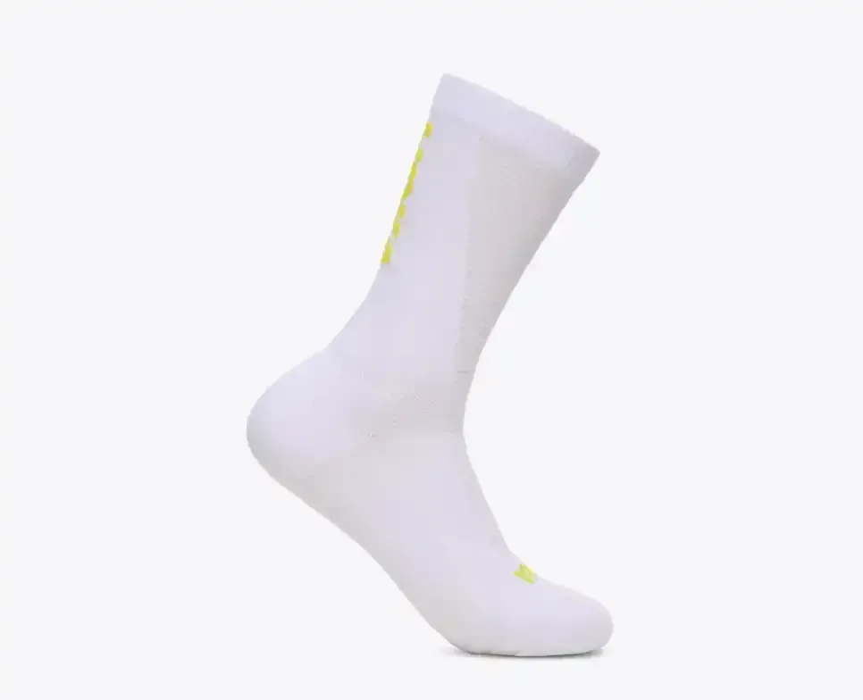 HOKA Race Day Crew Socke Weiß Media front view