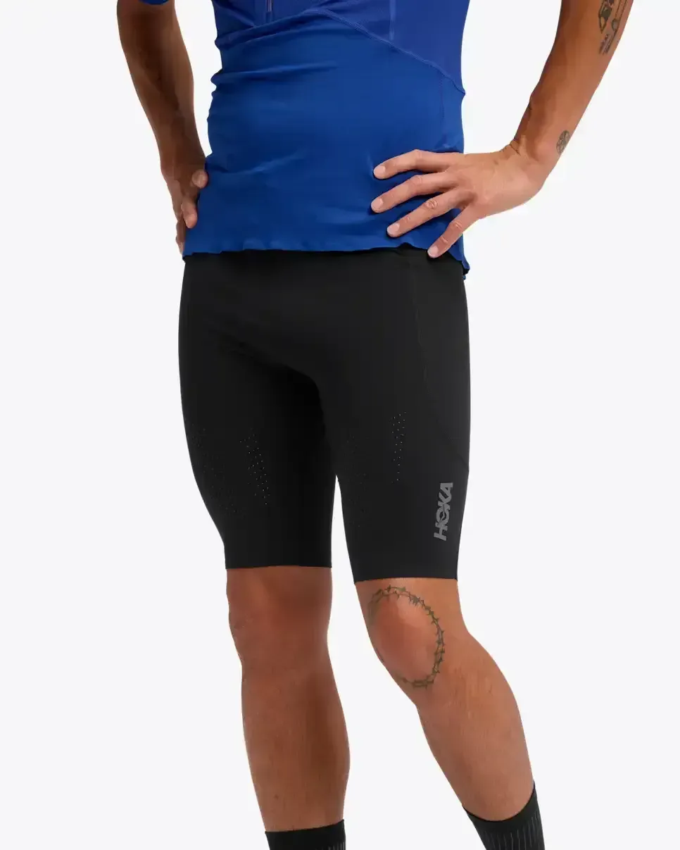 HOKA SkyBreeze Half Tight Schwarz Media front view