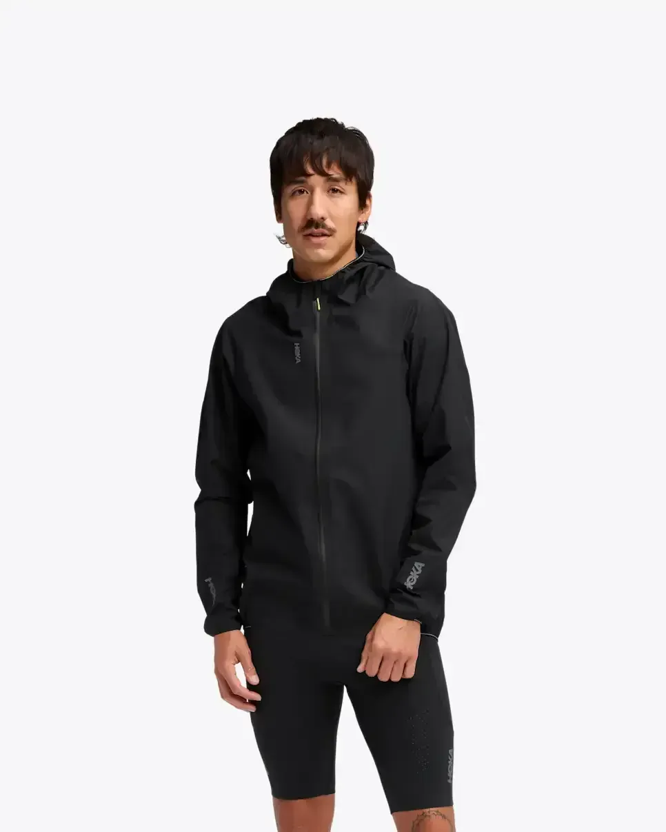 HOKA SkyBreeze Wasserdichte Jacke GORE-TEX Schwarz Media front view