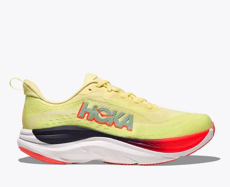 HOKA Skyflow Sunlight Neon Yuzu (Damen) Media front view