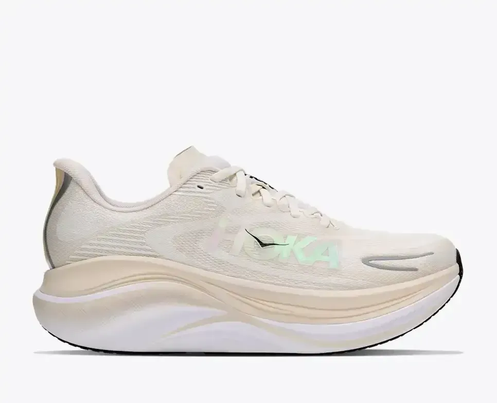 HOKA Skyward X 2 Alabaster Schwarz Media front view