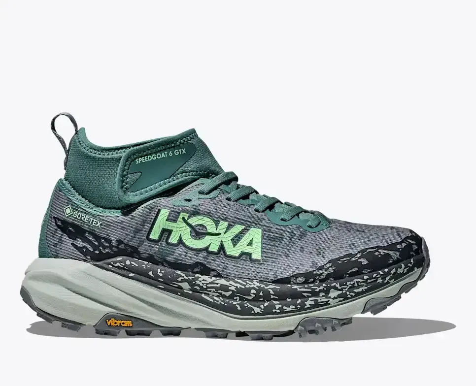 HOKA Speedgoat 6 Mid GORE-TEX Mountain Fog Droplet (Damen) Media front view
