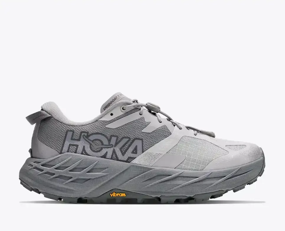 HOKA Speedgoat 7 GORE-TEX® Stellar Grey Galactic Grey (Damen) Media front view