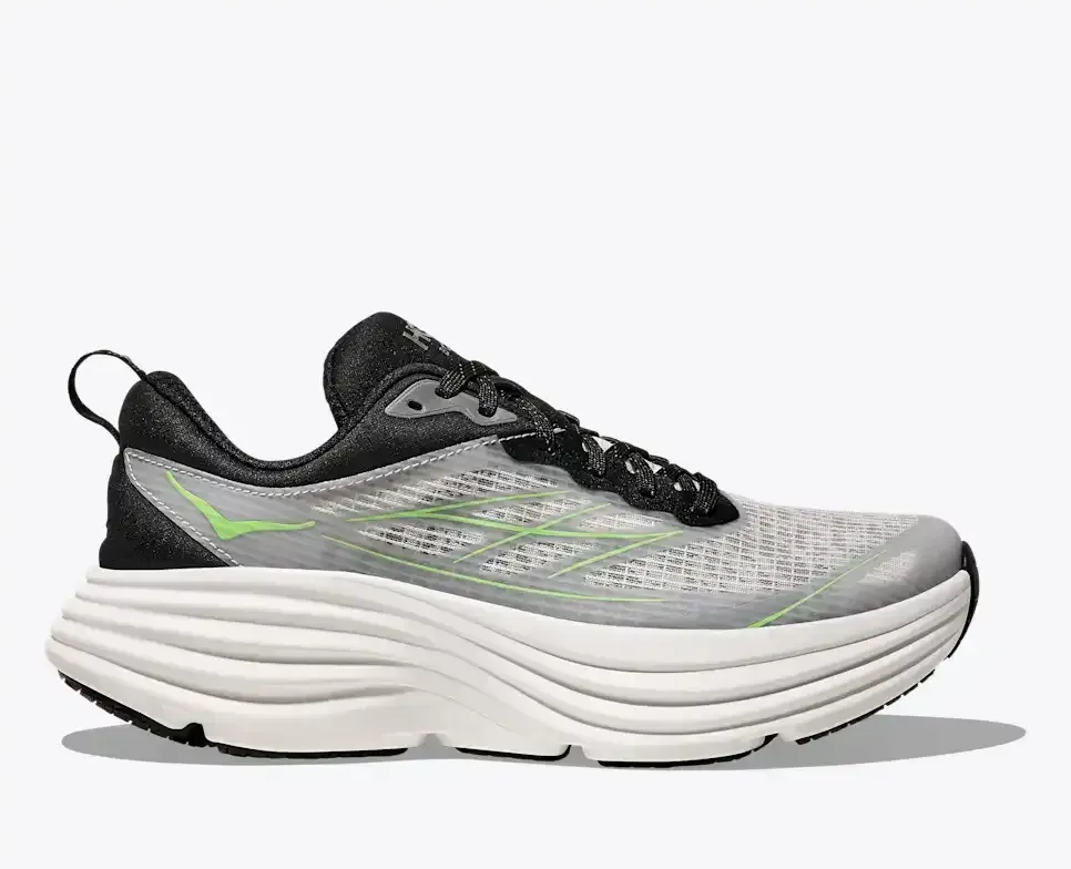 HOKA Stealth/Tech Bondi 8 Caged White Tarte Apple Media front view