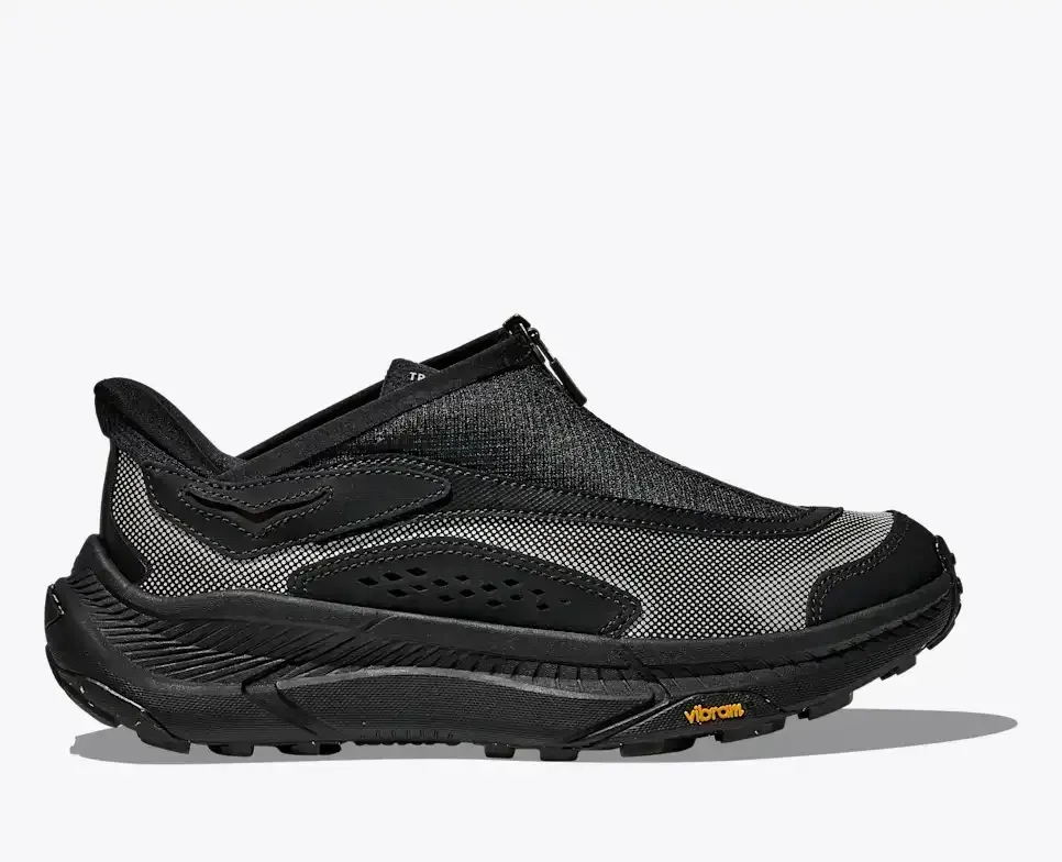 HOKA Stealth/Tech Project Transport Schwarz Weiß Media front view