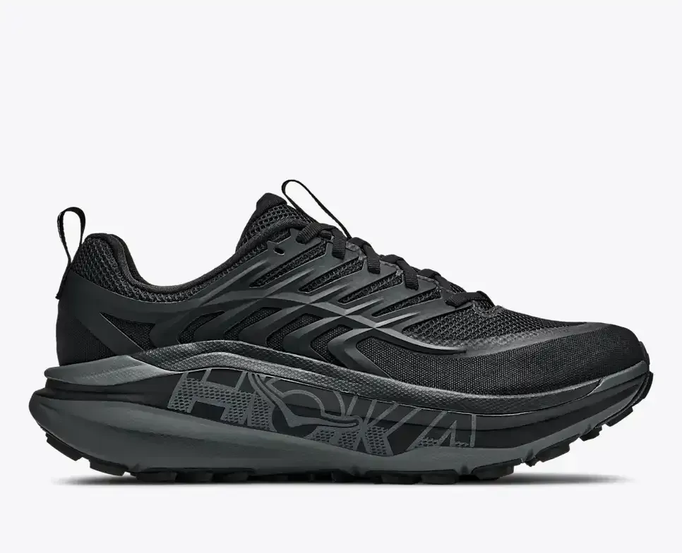 HOKA Stinson 8 Black Outer Orbit Media front view