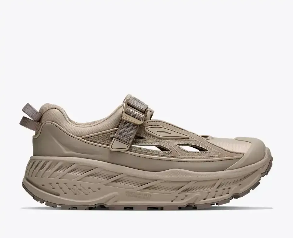 HOKA Stinson Breeze Archival Taupe Media front view