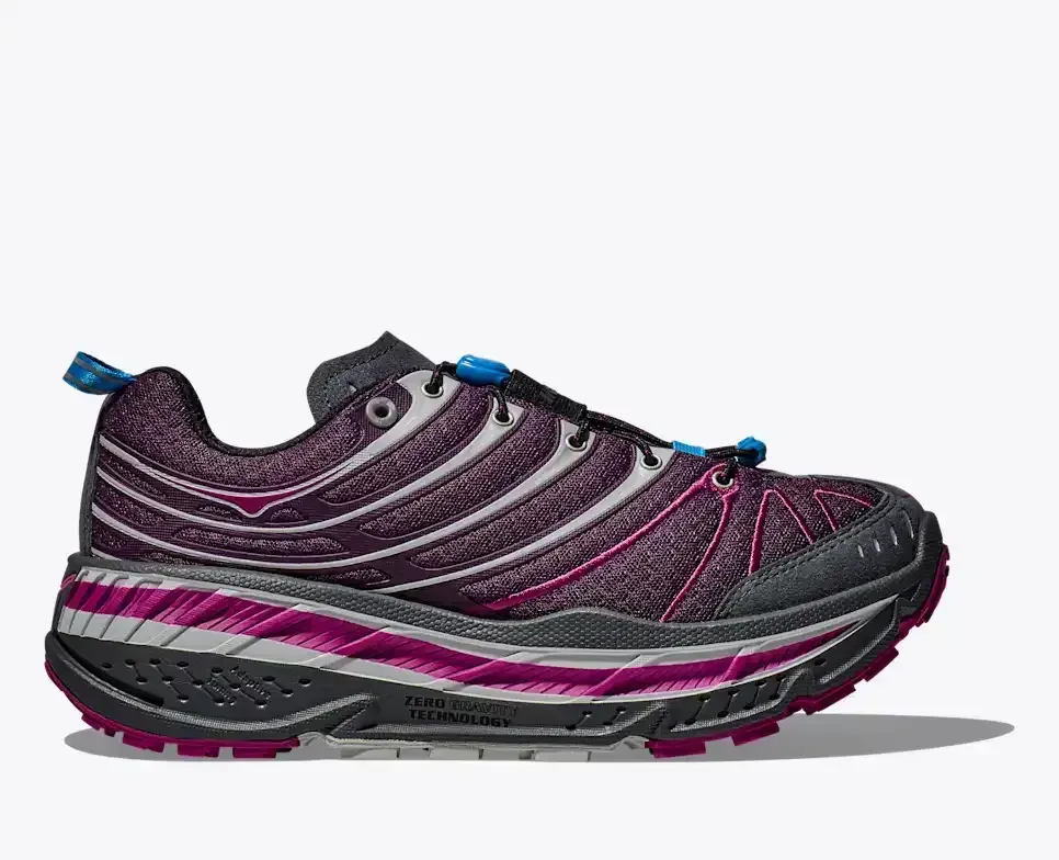 HOKA Stinson EVO OG Aubergine Fuchsia Media front view