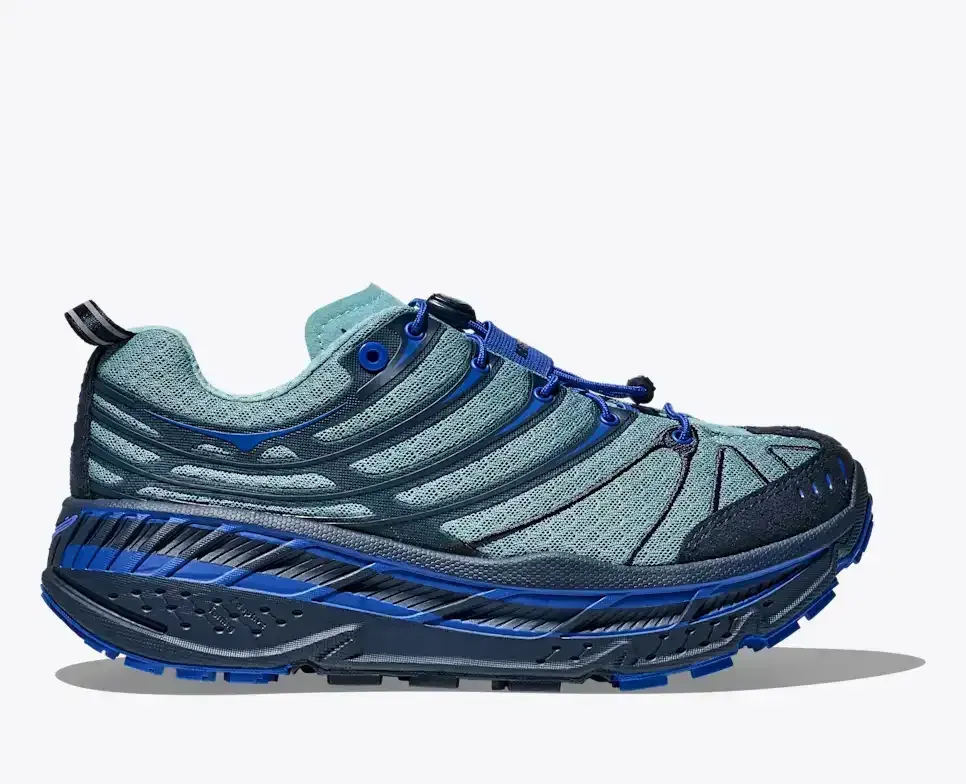HOKA Stinson Evo OG Varsity Navy Sea Water Media front view