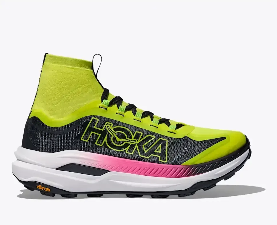 HOKA Tecton X 3 Neon Hoka Citrus Schwarz Media front view