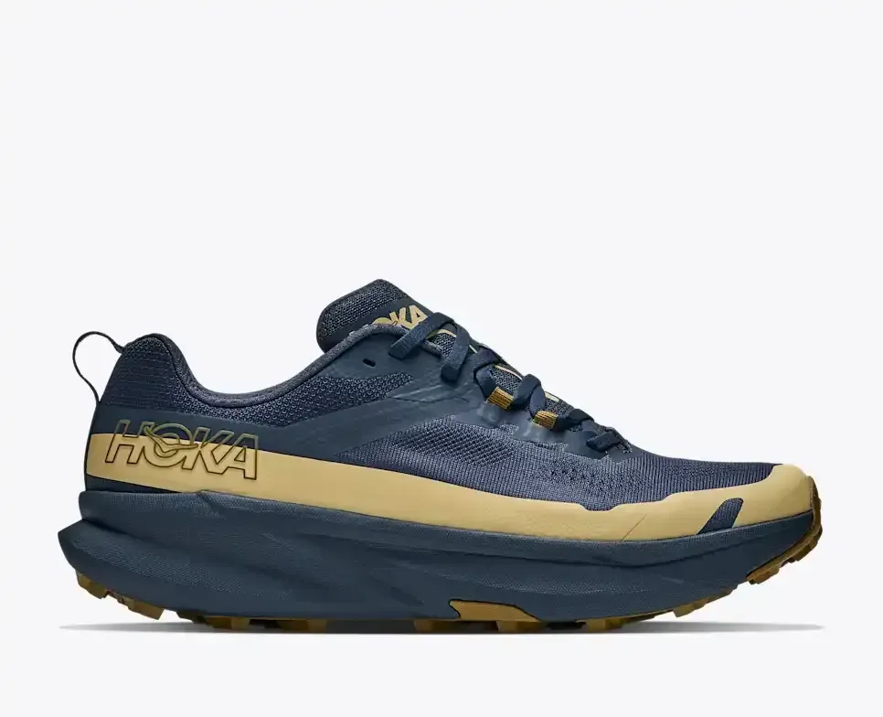 HOKA Torrent 5 Varsity Navy Caraway Seed Media front view