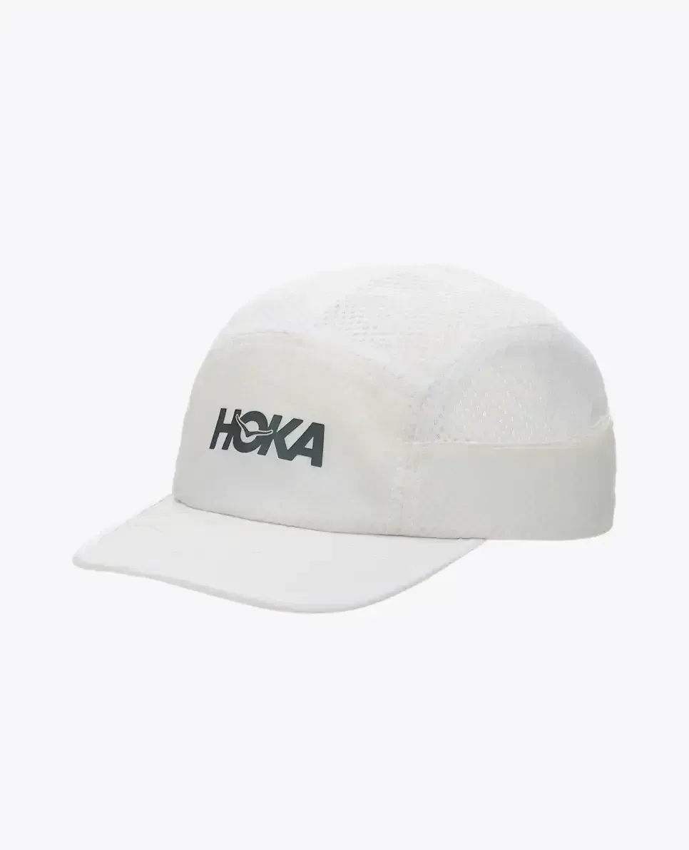 HOKA Trail Run Hat Weiß Media front view