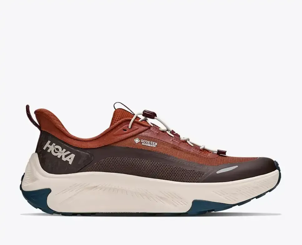 HOKA Transport 2 GORE-TEX Coastal Redwood Alabaster Media front view