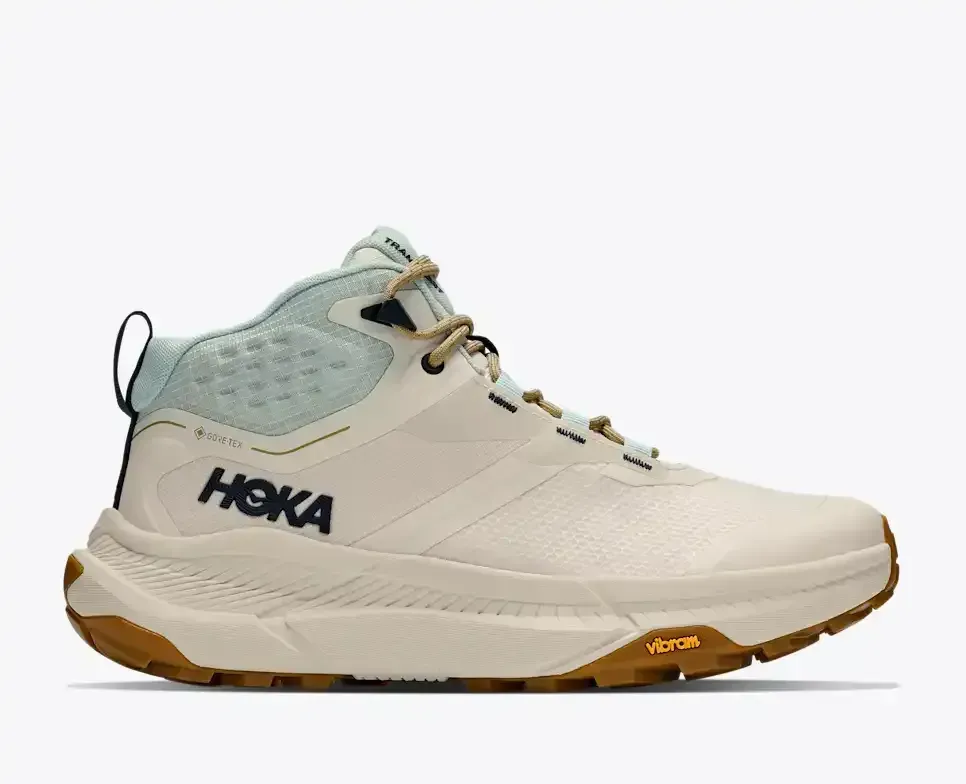 HOKA Transport Hike GORE-TEX Alabaster Glimmering Blue (Damen) Media front view