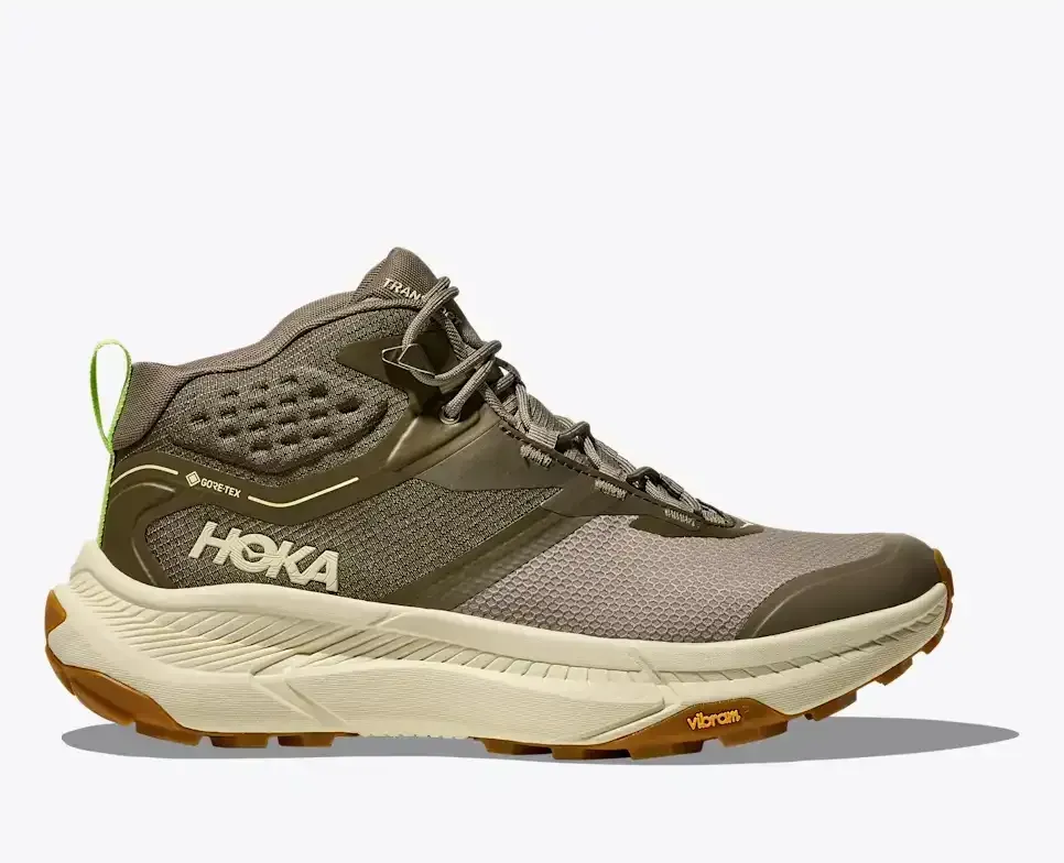 HOKA Transport Hike GORE-TEX Light Roast Eggshell Media front view