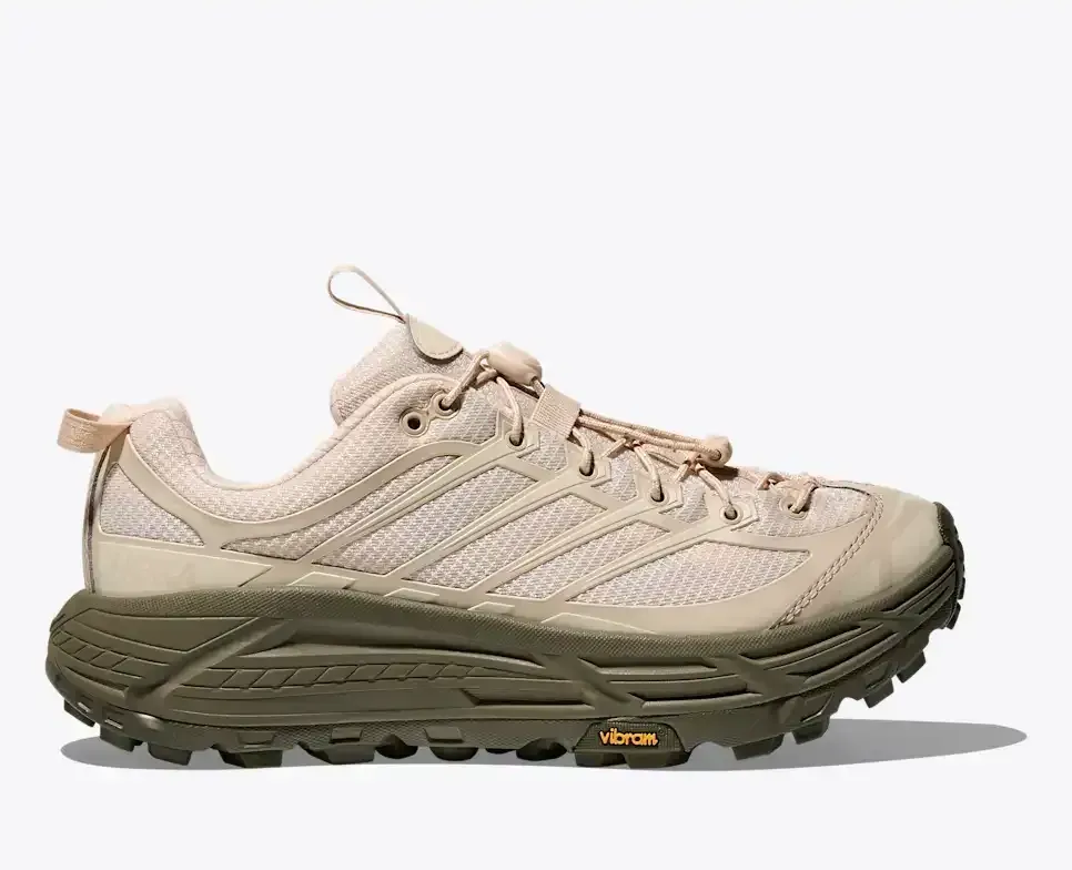 HOKA Trees Three2 Oat Milk Eukalyptus Media front view